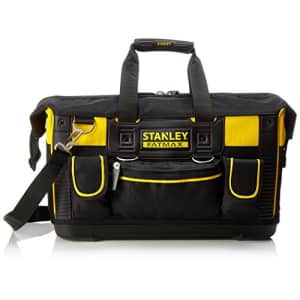 STANLEY FATMAX Open Mouth Rigid Tool Bag with Storage Compartment, Multi-Pockets Storage Organiser, for $120