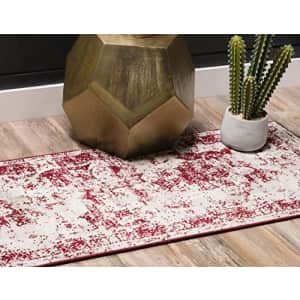 Unique Loom Sofia Collection Area Rug - Salle Garnier (2' x 6' 9" Runner, Burgundy/ Ivory) for $39