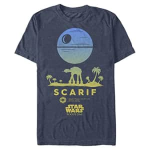 STAR WARS Big & Tall Rogue One Scarif Star Men's Tops Short Sleeve Tee Shirt, Navy Blue Heather, for $13