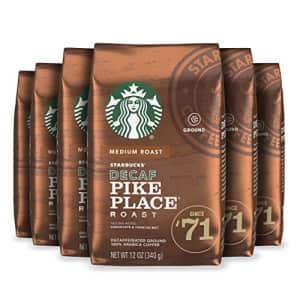 Starbucks Decaf Ground Coffee Pike Place Roast 100% Arabica 6 bags (12 oz. each) for $54 Starbucks Decaf Ground Coffee Pike Place Roast 100% Arabica 6 bags (12 oz. each) for $54