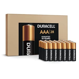 Duracell Coppertop AAA Batteries, 28 Count Pack Triple A Battery with Long-Lasting Power for for $20