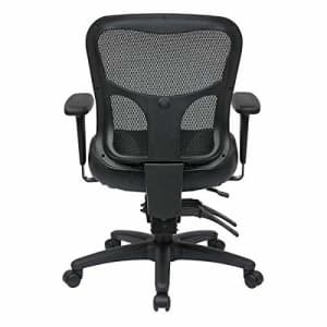 Office Star Breathable ProGrid Back with Leather and Mesh Seat Adjustable Black Managers Chair and for $214 Office Star Breathable ProGrid Back with Leather and Mesh Seat Adjustable Black Managers Chair and for $214
