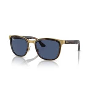 Ray-Ban RB3709 001/80 53MM Havana on Gold/Dark Blue Square Sunglasses for Men for Women + BUNDLE for $90