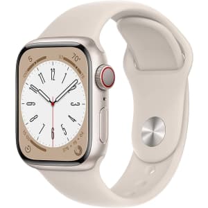 Apple Watch Series 8 GPS + GSM Cellular 41mm Smart Watch for $240