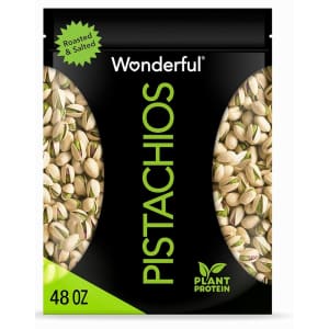 Wonderful Pistachios 48-oz. Roasted and Salted In-Shell for $12 w/ Sub & Save
