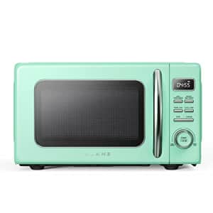Galanz GLCMKZ09GNR09 Retro Countertop Microwave Oven with Auto Cook & Reheat, Defrost, Quick Start for $130