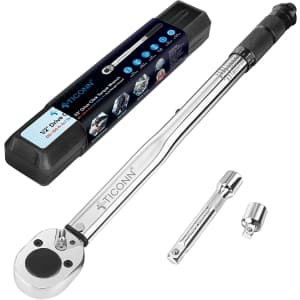 Ticonn 1/2" Drive 10-150-ft.lb. Click Torque Wrench for $26