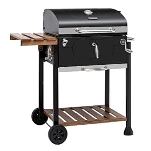 Royal Gourmet CD1824M 24-Inch Charcoal, BBQ Smoker with Handle and Folding Table, Perfect for for $119