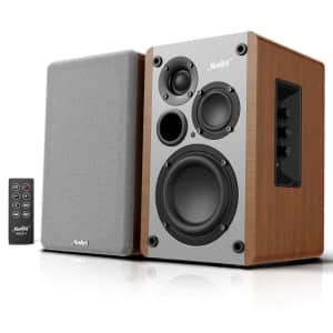 Moukey 4+2+1" 3-Way Powered Bluetooth Bookshelf Speakers for $68