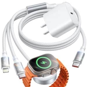 Lisen 3 in 1 Apple Watch, iPhone, & AirPods Charger for $11