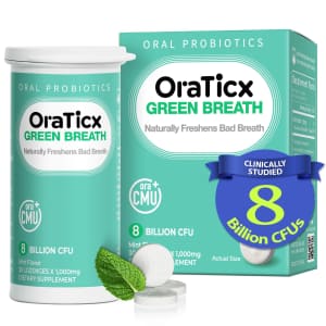 OraTicx Green Breath Oral Care Probiotics Lozenges 30-Pack for $12 OraTicx Green Breath Oral Care Probiotics Lozenges 30-Pack for $12