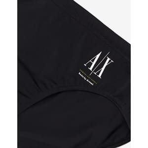 Emporio Armani A | X ARMANI EXCHANGE Men's Standard Recycled Polyester Classic Swim Brief, Black, Extra Large for $23