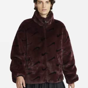 Nike Sportswear Women's Plush Printed Faux Fur Jacket for $99 Nike Sportswear Women's Plush Printed Faux Fur Jacket for $99