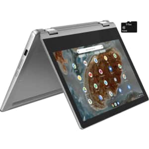 2022 Lenovo Chromebook Flex 11" 2-in-1 Convertible Laptop, 11.6-Inch HD Touch Screen, MediaTek for $180