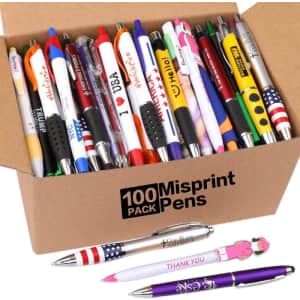 Misprint Ink Pens 100-Pack for $19