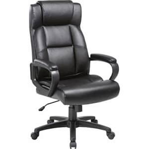 Lorell Soho High-Back Leather Executive Chair, Black for $197