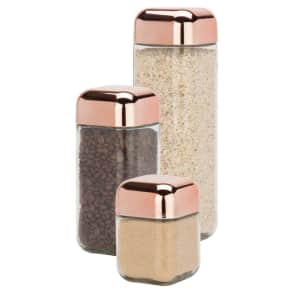 Honey Can Do 3-Piece Square Glass Storage Jar Set for $19