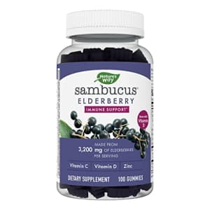 Nature's Way Natures Way Sambucus Elderberry Immune Support Gummies*, Elderberry with Vitamin C, Vitamin D and for $19