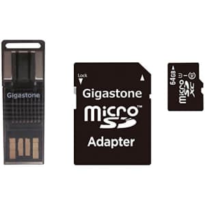 Gigastone GS-4IN1600X64GB-R Prime Series microSD Card 4-in-1 Kit (64GB) for $22 Gigastone GS-4IN1600X64GB-R Prime Series microSD Card 4-in-1 Kit (64GB) for $22