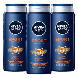 Nivea Men's Sport Body Wash 3-Pack for $10 via Sub & Save