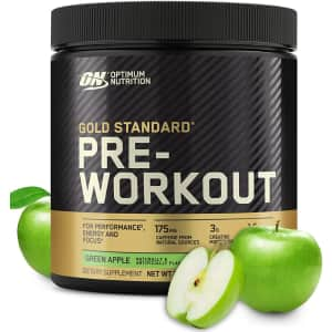 Optimum Nutrition Gold Standard Pre Workout 30-Serving Tub for $25