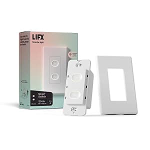 LIFX Smart Switch, in-Wall Wi-Fi Smart Touch Switch (White) for $44