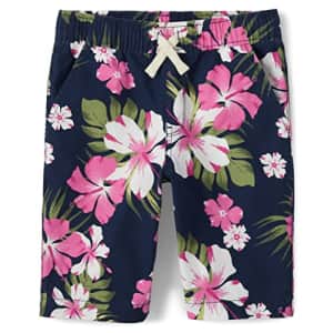 The Children's Place Boys' Pull On Print Jogger Shorts, Floral, 5 for $9