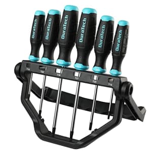 DURATECH 6PCS Torx Screwdriver Set with 180 Rotating Plastic Rack, Contains Magnetic Star for $19