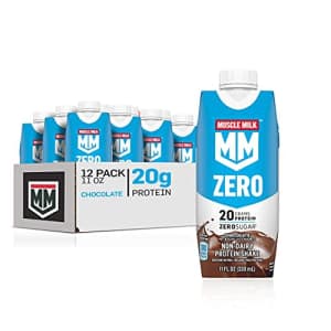Muscle Milk Zero, 100 Calorie Protein Shake, Chocolate, 20g Protein, 11 Fl Oz, 12 Pack (Packaging for $48 Muscle Milk Zero, 100 Calorie Protein Shake, Chocolate, 20g Protein, 11 Fl Oz, 12 Pack (Packaging for $48