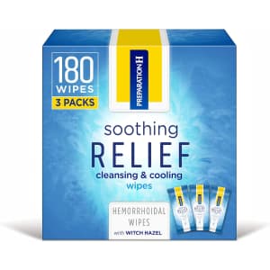 Preparation H Hemorrhoid Wipe 180-Pack for $5.59 via Sub & Save