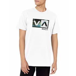 RVCA Men's Graphic Short Sleeve Crew Neck Tee Shirt, Balance Box/White, XX-Large for $21