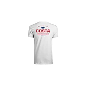 Costa Del Mar Men's Topwater Short Sleeve T Shirt, White, X-Large for $43