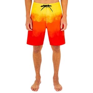 Hurley Men's Phantom Printed 20" Stretch Board Shorts, Citron Pulse, 31 for $60