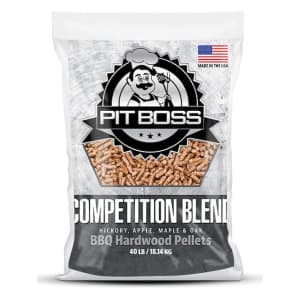 Pit Boss Competition Blend BBQ Hardwood Pellets 40-lb. Bag for $12