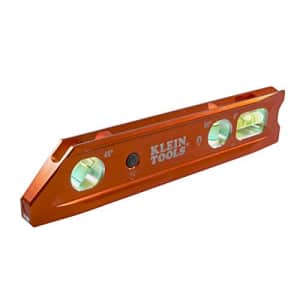 Klein Tools 935RBLT Level, Lighted Torpedo Level with Magnet, 3 Vials and V-Groove, Water and for $40
