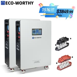 Eco-Worthy 48V 280AH LiFePO4 Vertical Standing Backup Battery 2-Pack for $3,850 Eco-Worthy 48V 280AH LiFePO4 Vertical Standing Backup Battery 2-Pack for $3,850