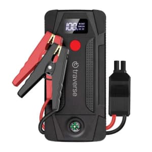 Traverse 1,000A 12V Car Jump Starter with LCD Display for $45