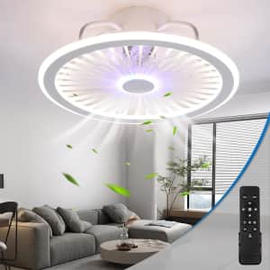40W Low Profile Ceiling Fan with Lights for $59