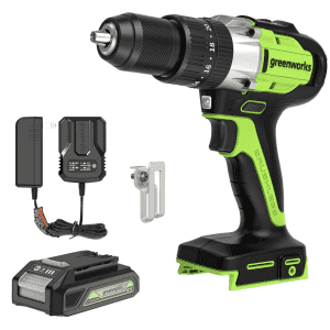 Greenworks 24V 1/2" 530 in/lbs Hammer Drill w/ 2.0Ah Battery & Charger for $59 Greenworks 24V 1/2" 530 in/lbs Hammer Drill w/ 2.0Ah Battery & Charger for $59