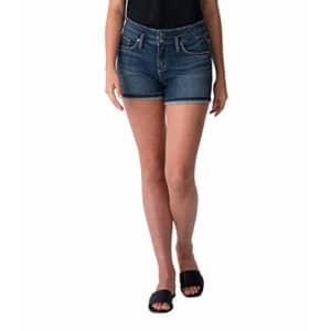 Silver Jeans Co. Women's Suki Mid Rise Shorts, Indigo, 30 4 for $35