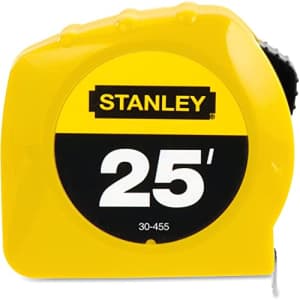 Bostitch Stanley 30455 Power Return Tape Measure, Plastic Case, 1-Inch x 25ft, Yellow for $17