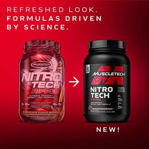 Protein Powder for Weight Loss | MuscleTech Nitro-Tech Ripped | Whey Protein Powder + Weight Loss for $27