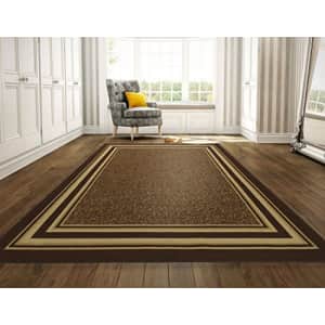 Ottomanson Design Ottohome Bordered Rug, 8'2" x 9'10", Brown for $109 Ottomanson Design Ottohome Bordered Rug, 8'2" x 9'10", Brown for $109
