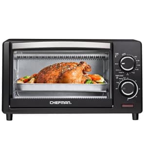 Chefman 4 Slice Countertop Toaster Oven w/ Variable Temperature Control and 30 Minute Timer; for $62