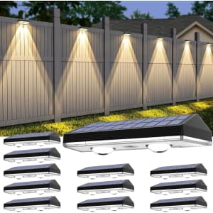 Solar Multi-Color LED Dusk to Dawn Fence Light 12-Pack for $30 Solar Multi-Color LED Dusk to Dawn Fence Light 12-Pack for $30