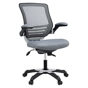 Modway Edge Mesh Back and Mesh Seat Office Chair In Black With Flip-Up Arms in Gray for $199