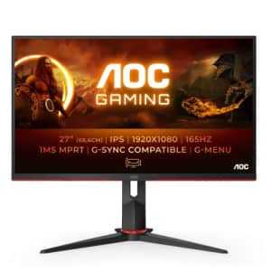 AOC Gaming 27G2SPU- 27 Inch FHD Monitor, 165Hz, IPS, 1ms MPRT, AMD FreeSync Premium, Speakers, for $329