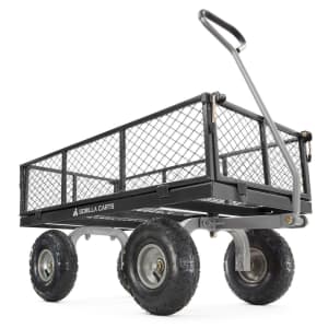 Gorilla Carts 800-lbs. Steel Utility Cart Garden Beach Wagon for $105