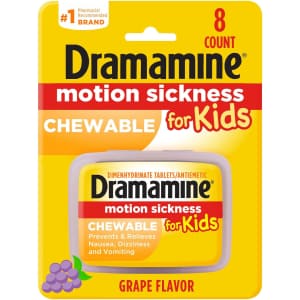 Dramamine Motion Sickness Kids' Chewable 8-Count for $3.15 via Sub & Save