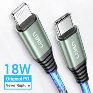 Lisen MFi Certified 6-Foot USB-C to Lightning Charging Cable for $7